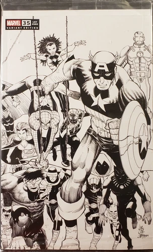 FANTASTIC FOUR #35 1 PER STORE VARIANT MARVEL COMICS 2021 B&W ROMITA JR PENGUIN