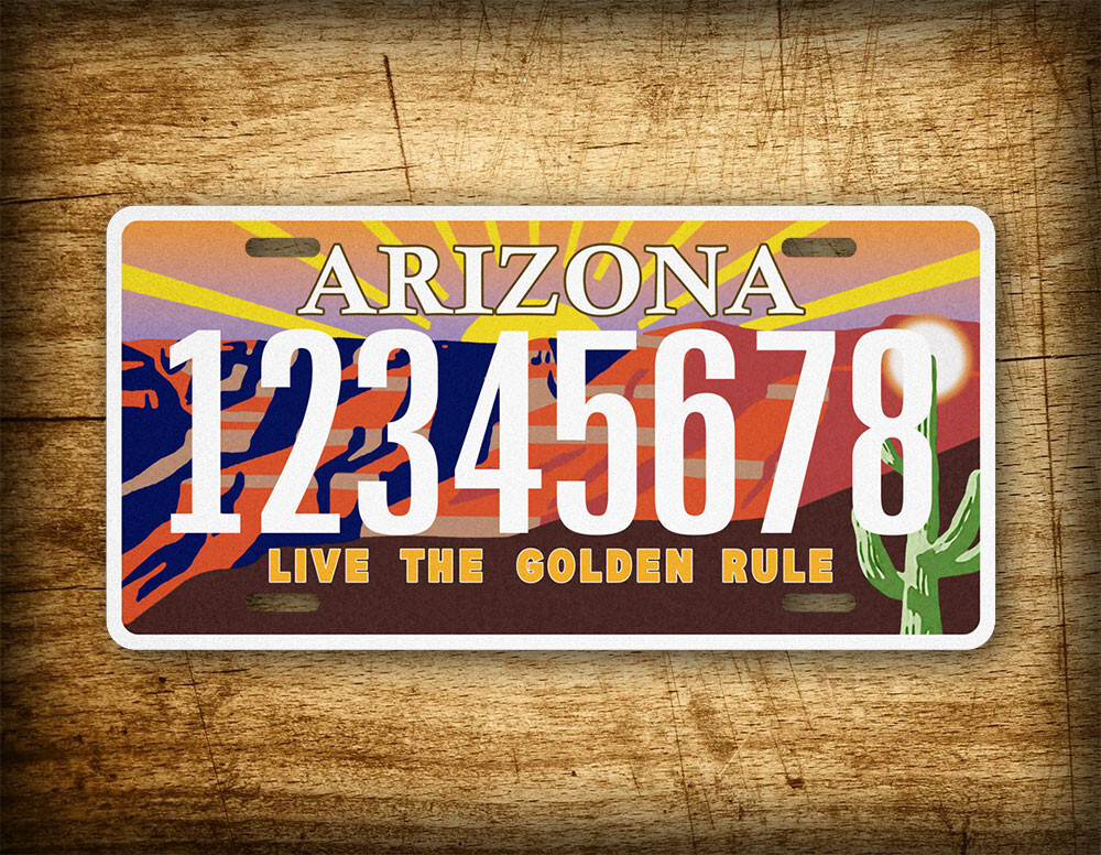 Personalized Arizona Live The Golden Rule License Plate ANY TEXT