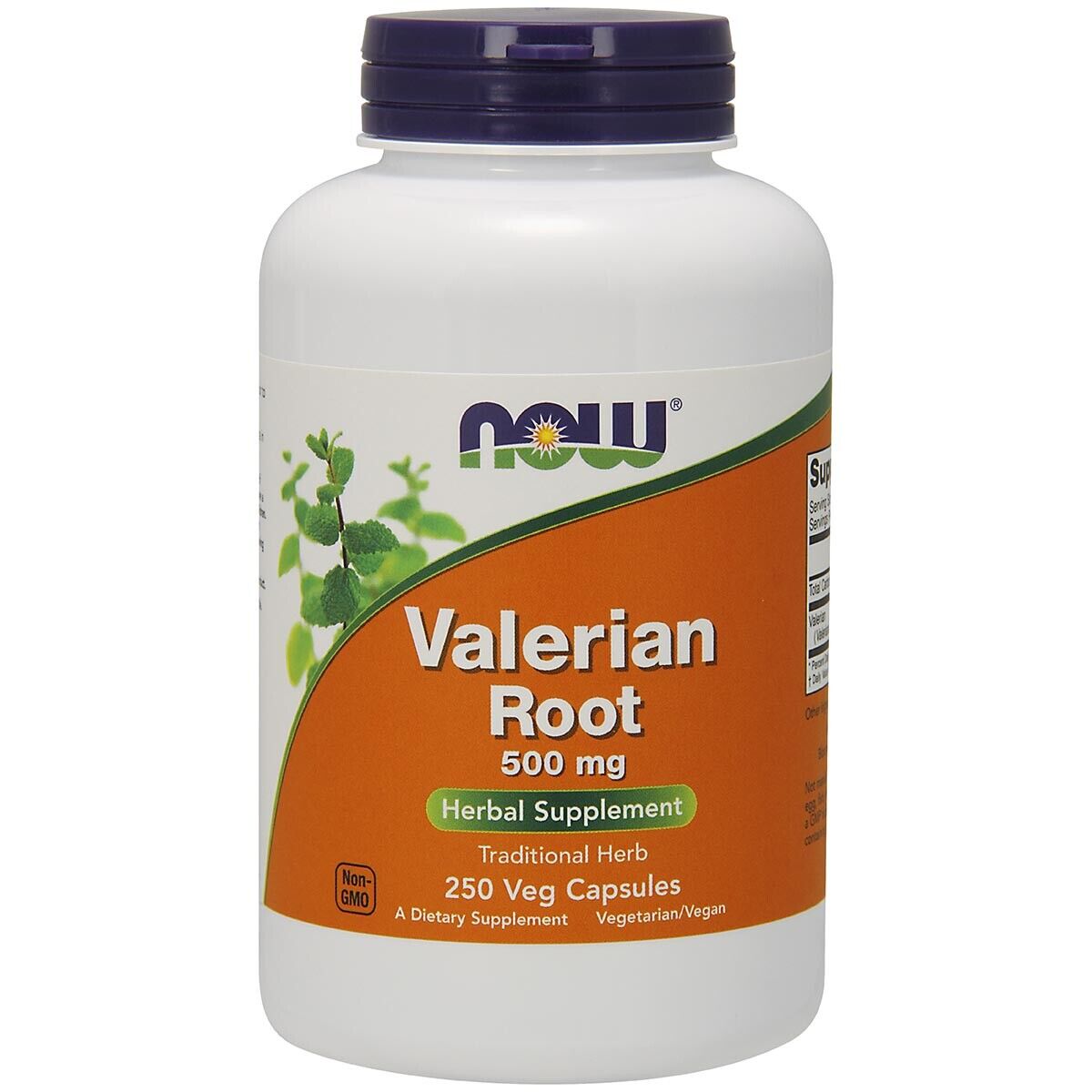 NOW Valerian Root Valeriana officinalis 500 mg, Herbal Supplement, 250 Veg Caps