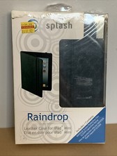 Splash Raindrop Black Leather Case For iPad M...