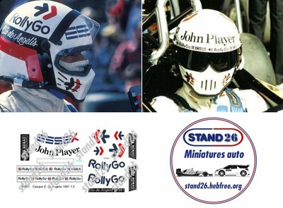 Decals casque casco helmet Elio De Angelis Lotus 1981 pour Spark 1980 1/5 |  eBay