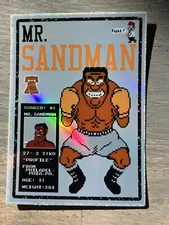 Mike Tysons Punch Out Video Game Holographic Sticker. Mr. Sandman