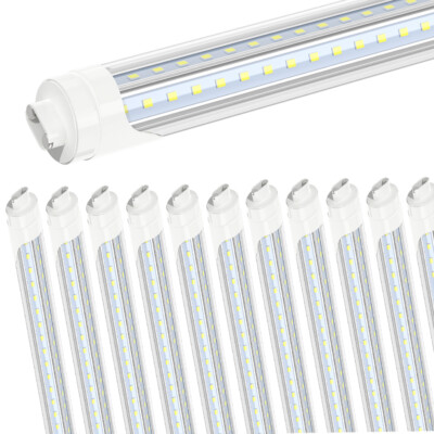 8FT R17D LED Tube Light Bulbs Garage F96T12 HO CW 8 Foot 72W T8 LED Shop Lights