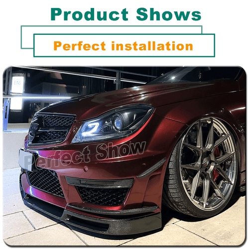 Carbon Frontlippe Frontspoiler Spoilerlipper für Mercedes W204 C63 AMG 2012-2014 - Picture 5 of 10
