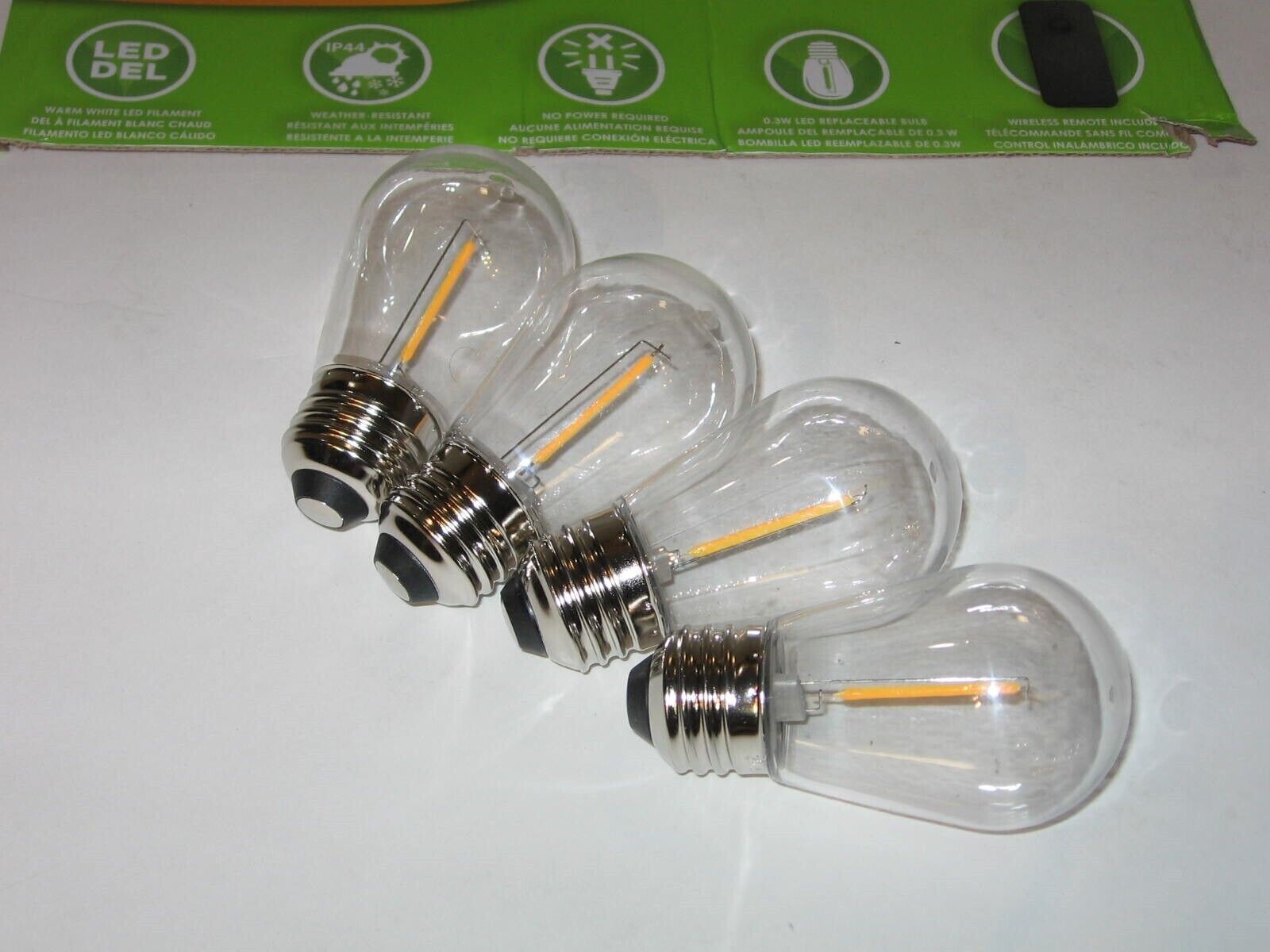 SUNFORCE (Qty 4) LED Light Bulb Replacement For Patio Solar 