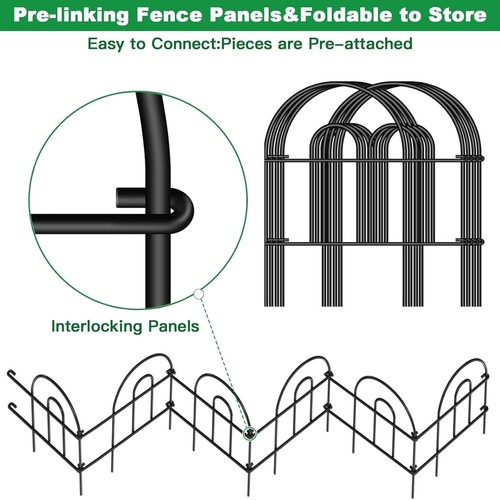 Easy Installation 50ft Decorative Garden Fencing | 35 Panels - Weather Resistant - Picture 6 of 8