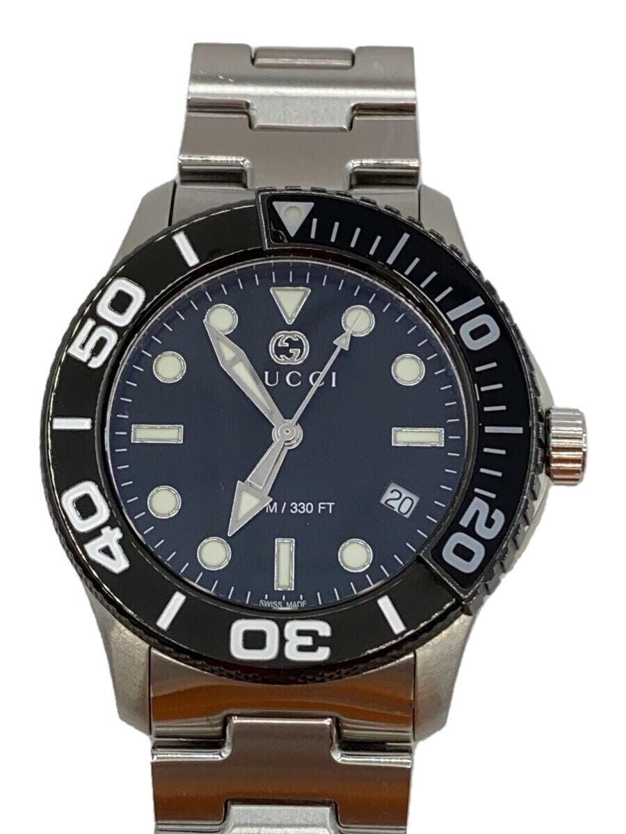 GUCCI YA126279 Quartz Men's Watch Black x Silver Stainless GUCCI YA126279 Quartz Men's Watch Black x Silver Stainless