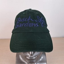 BUSCH GARDENS ADJUSTABLE STRAPBACK BASEBALL HAT/CAP GREEN AMUSEMENT PARK/OUTDOOR