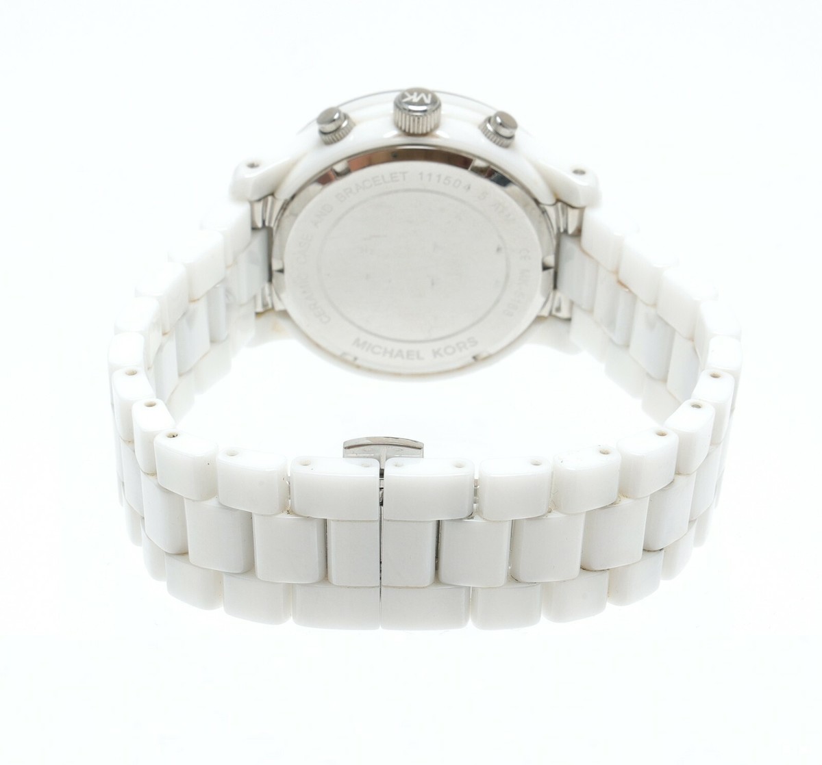 Michael Kors Womens White Ceramic Runway Watch F1272 | eBay
