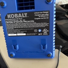 Kobalt 40V Max Lithium Ion Battery Charger KRC 60-06 Power Tool Accessory Blue