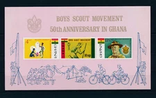 [36589] Ghana 1967 Scouting Boys scout movement Imperf. Sheet MNH