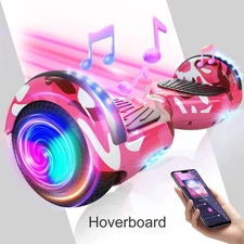Hoverboard Electric Light-Up Bluetooth Music Self-Balancing Hoverboard for Kids