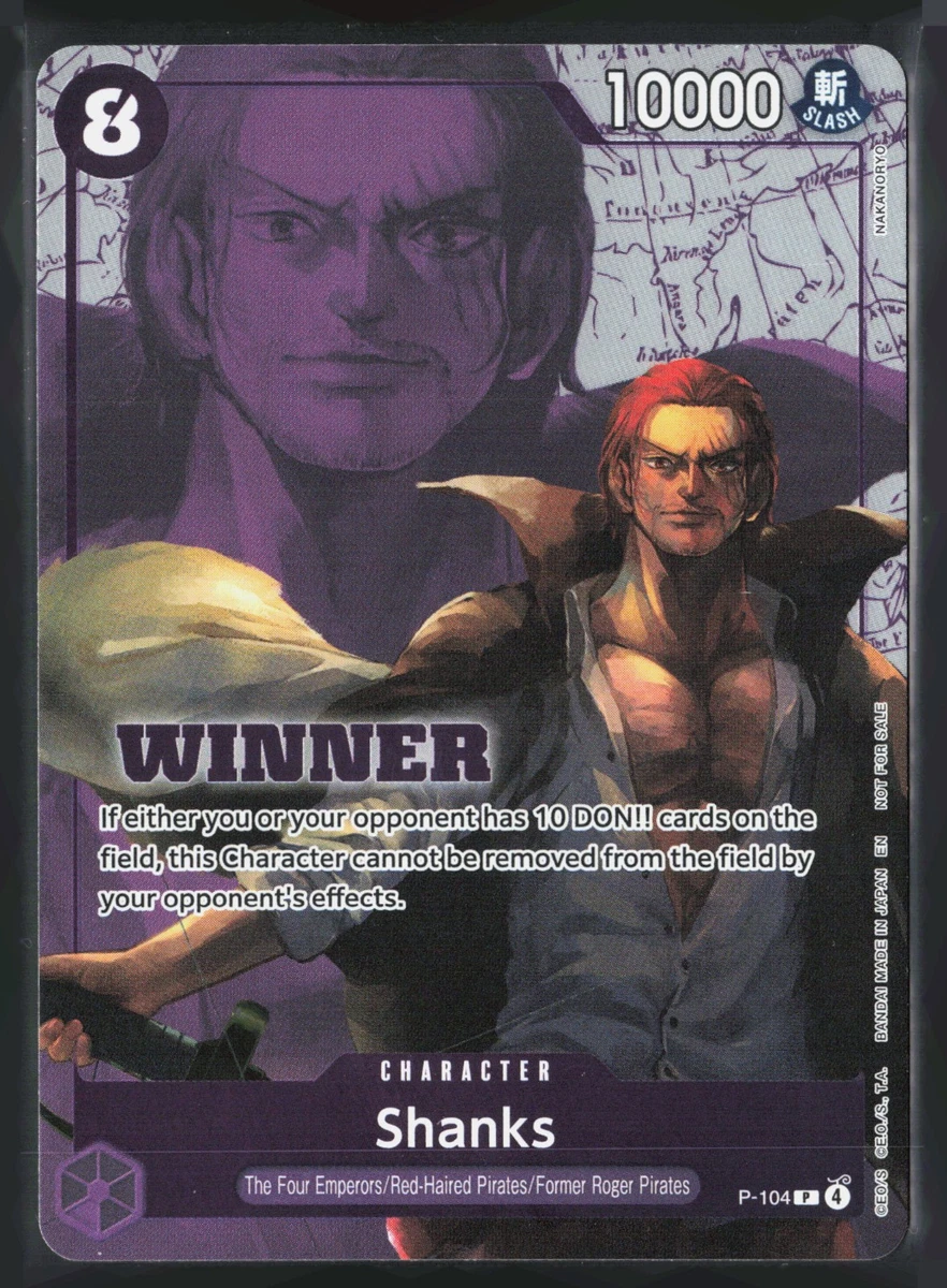 Shanks P-104 One Piece Promotion Cards for sale | eBay