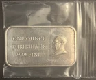 1972 Dwight Eisenhower Art Bar 1 Troy oz .999 Silver