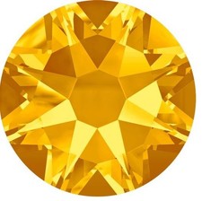 Swarovski Flatback No Hotfix Rhinestone Light Topaz Factory Pack - Select size