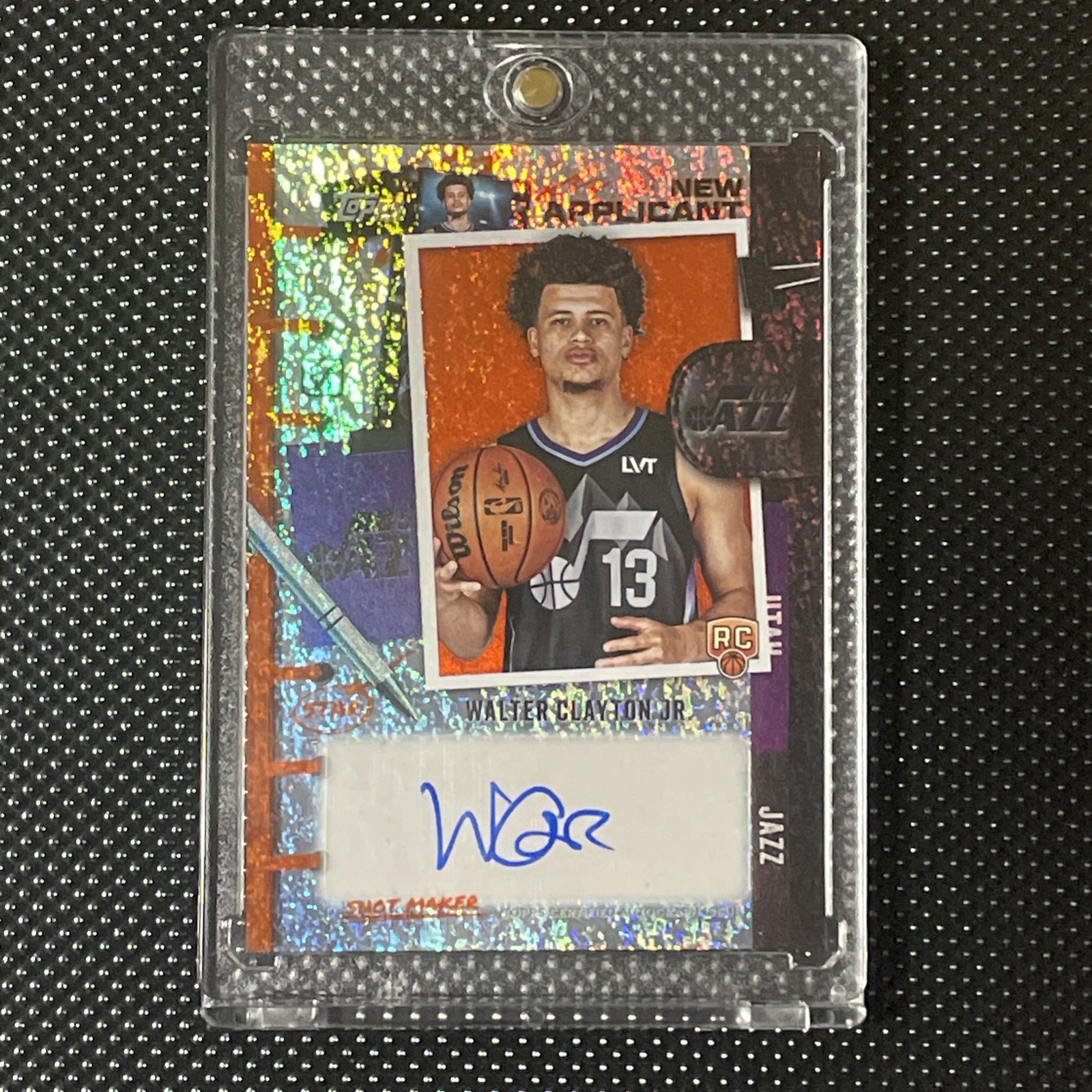 2025-26 Topps Flagship Walter Clayton Jr. RC New Applicants Auto Orange Foil /25