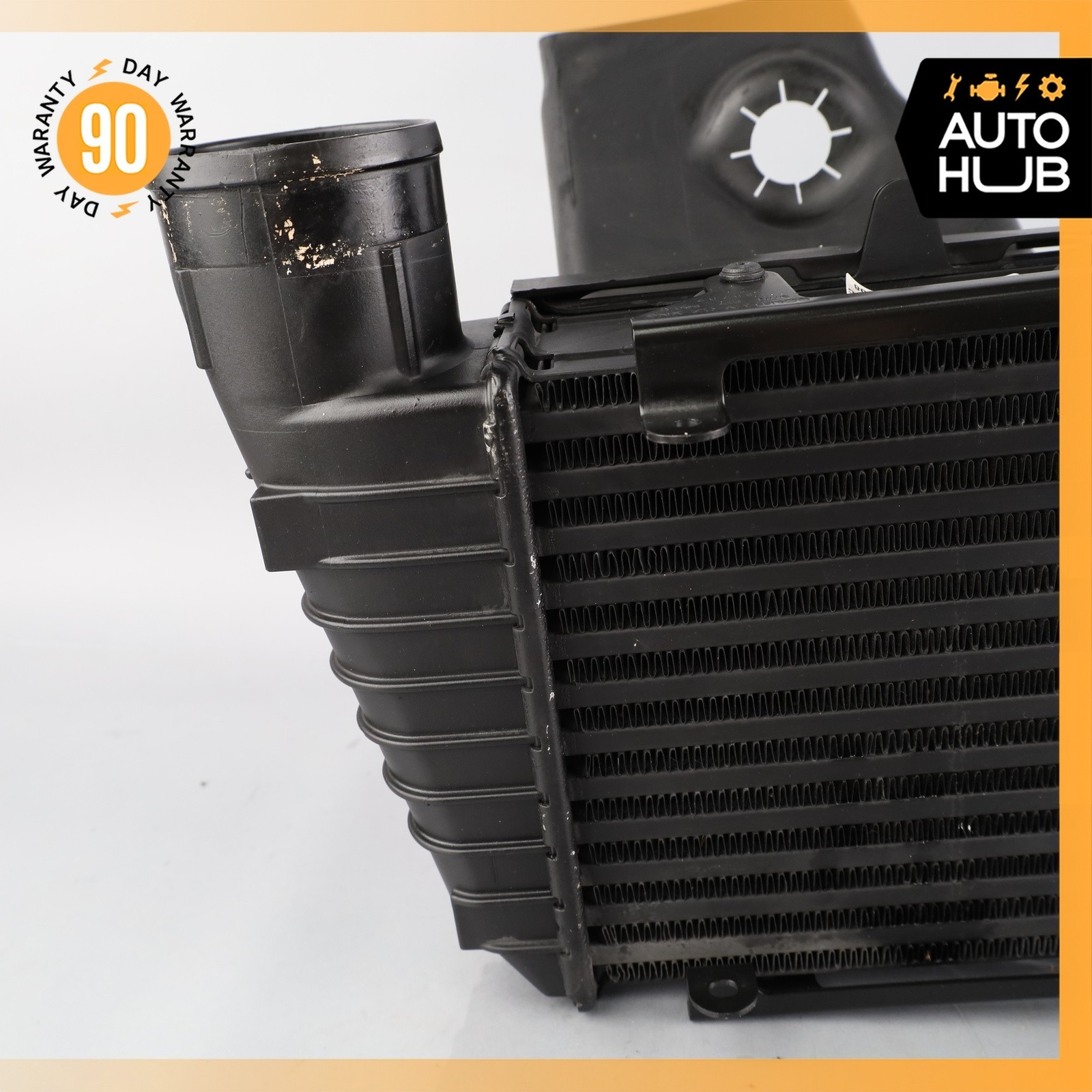 Bentley Continental GTC 6.0L Right Turbo Intercooler Oil Cooler w/ Air Duct OEM