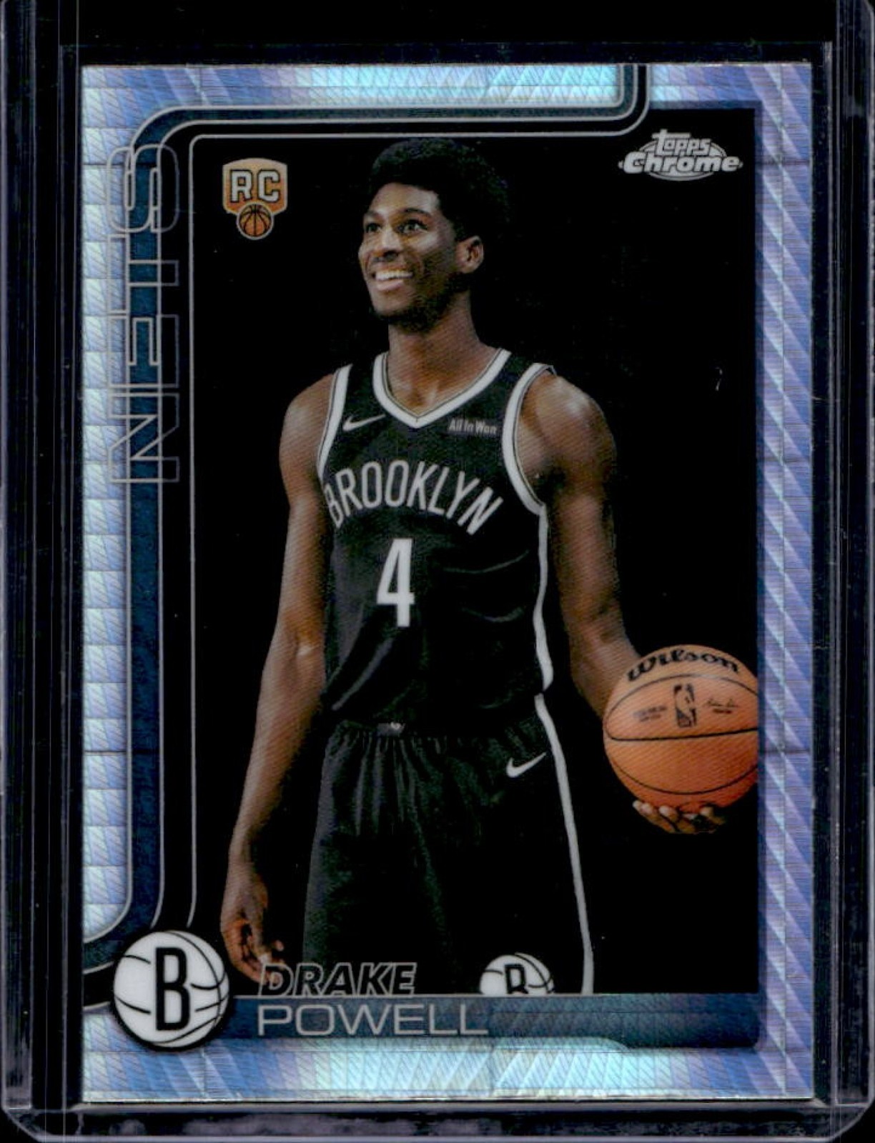 2025-26 Topps Chrome Drake Powell RC Prism Refractor Rookie #272 Nets