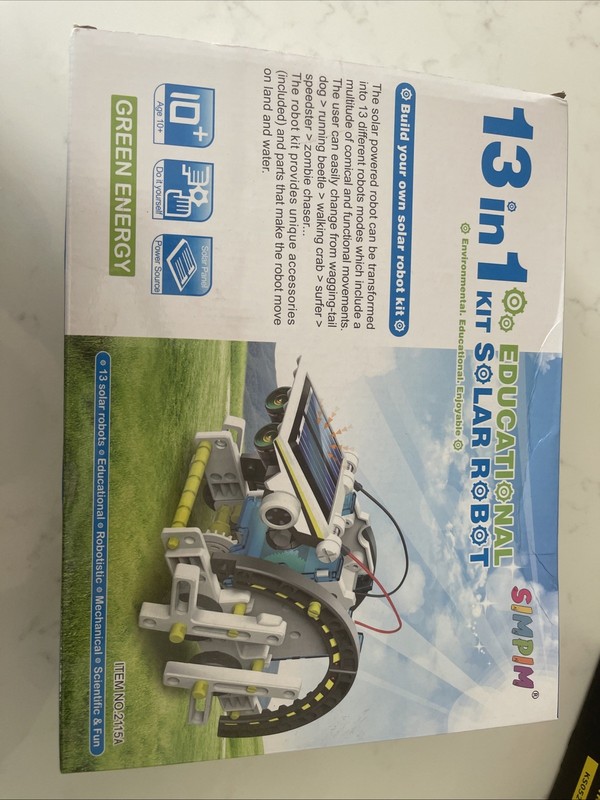 STEM Solar Robot Kit 13 In 1 Educational Environmental Building DIY Science