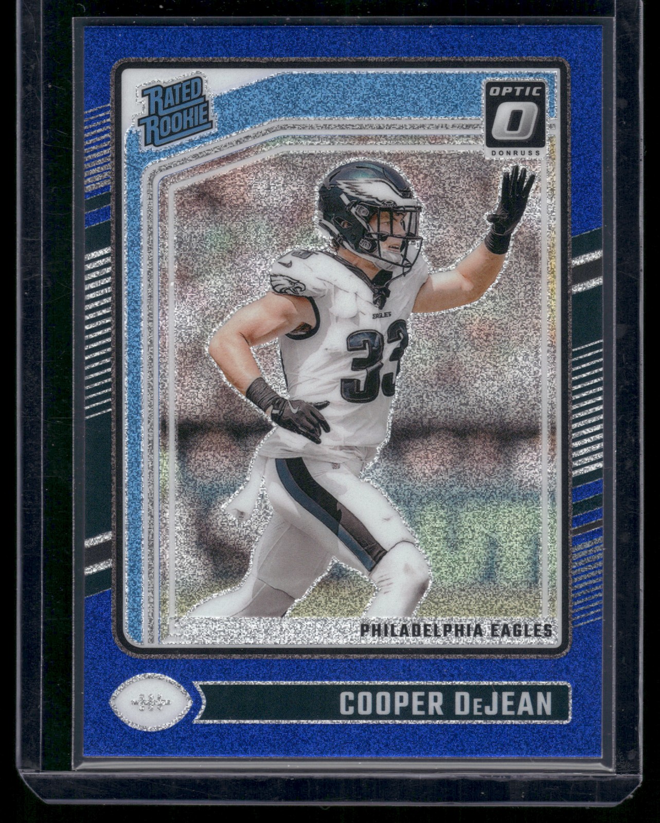 2024 Donruss Optic #221 Cooper DeJean Blue Glitter