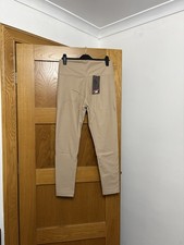 Fashion Design Faux Leather Leggings Colour Beige Size 2XL/3XL One Size 12-16