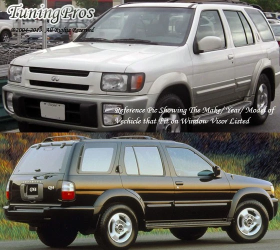 Viseras deflectoras protector de lluvia Fit Infiniti QX4 1997-2001 2002 2003 2004 97-04 4 piezas Foto 4 de 4