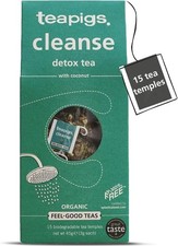 teapigs Cleanse Tea - Green Detox Tea Bags with Lemongrass & Coconut - Light and