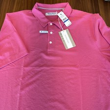 Tommy Bahama SZ XL Mens SS Carmine Pink Poly Performance Polo Sailfish NWT