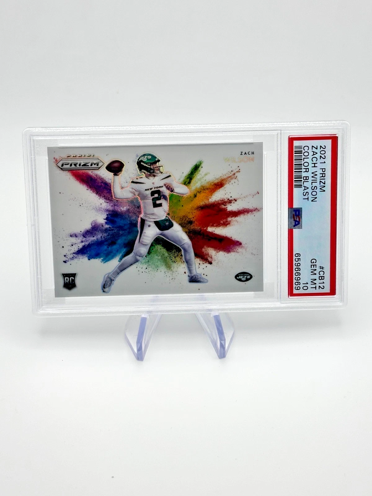 Zach Wilson Panini Prizm Color Blast #CB12 Base