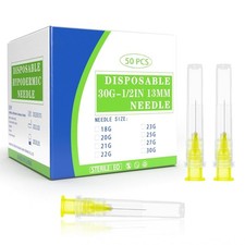 30 Gauge 1/2 Inch Disposable Needles with Caps - Luer Lock Lab Dispensing Access