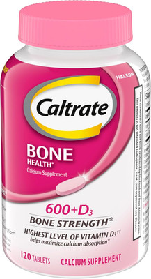 600 plus D3 Calcium and Vitamin D Supplement Tablets, Bone Health Supplements fo