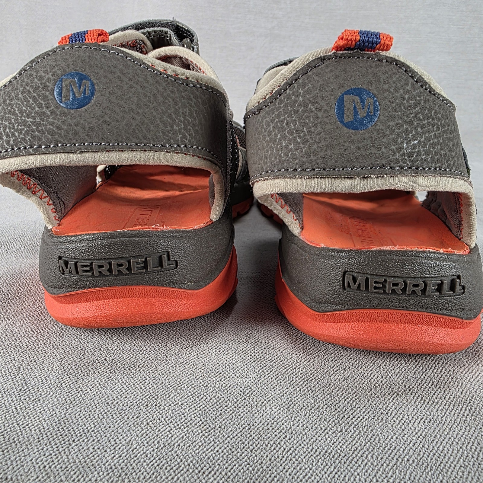Scarpe Merrell Hydro Rapid ragazzo taglia 6M grigio arancione sandali acqua tomaia in pelle