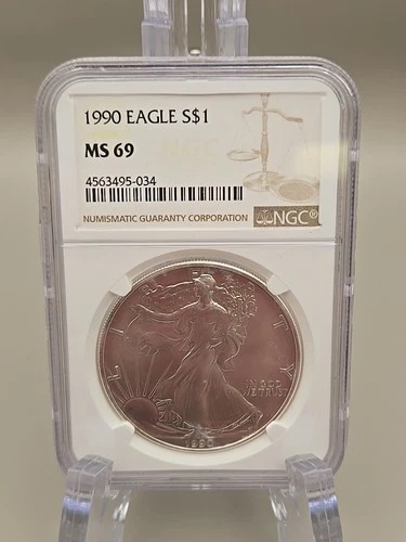 1990 American Silver Eagle $1 - NGC MS69