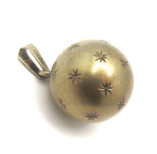 Schöner Anhänger 835er Silber Kugel vergoldet Modernist Vintage Luxury edel