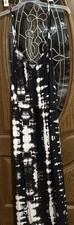 LANE BRYANT CACIQUE SIZE 26/28  BLACK AND WHITE TIE -DYE MAXI SLEEPWEAR
