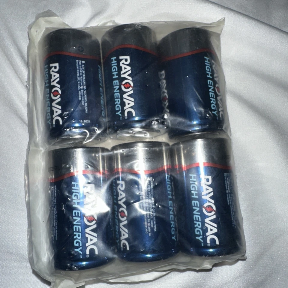 BATERÍA ALCALINA RAYOVAC HIGH ENERGY D-CELL - 1,5 V/12000 MAH Lote de 7 Bolsas NUEVA Foto 2 de 4