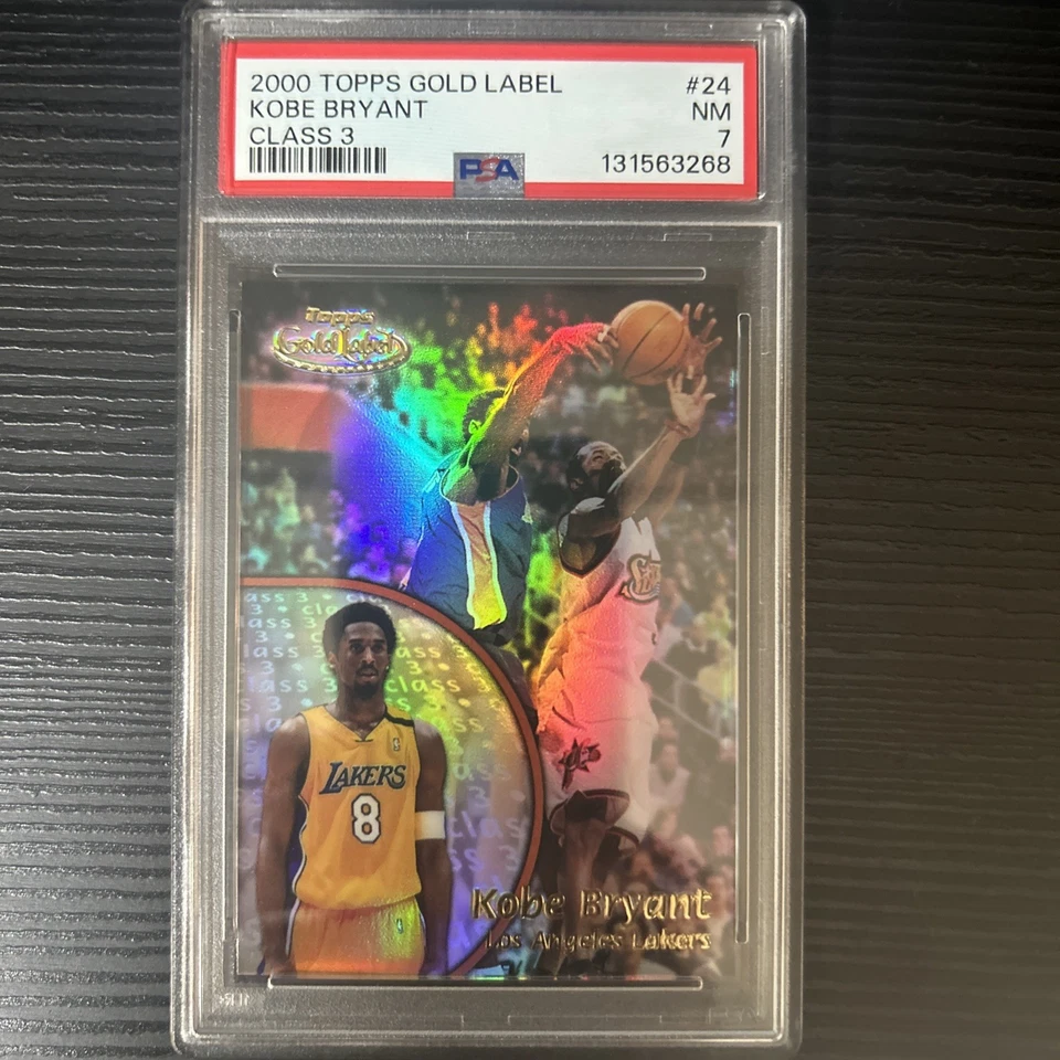 2000 Topps Gold Label Koby Bryant Class 3 PSA  7 - Image 2 of 4