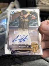 2025 Bowman Chrome Kai Roberts #CPA-KR Prospect Autographs San Diego Padres T144