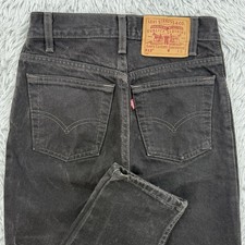 Levis Jeans Women 3S Black 512 VTG 90s Made In USA August 1999 Slim Fit Straight