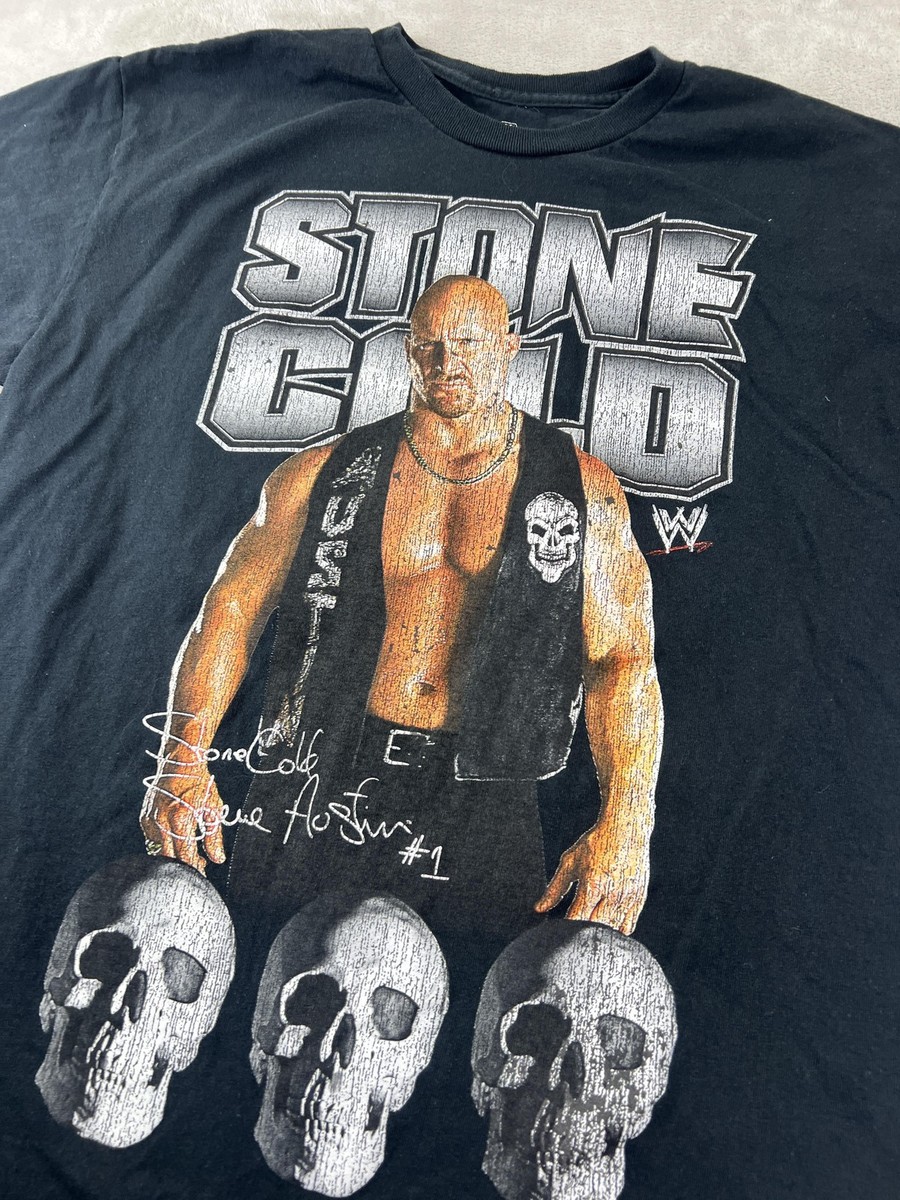 Stone Cold Steve Austin Shirt Mens Medium Black WWE Wrestling