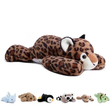 20" Weighted Stuffed Plush Animal for Kids Adults (Leopard - Medium)