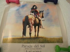 Parada del Sol signed poster J.D. Challenger/Scottsdale Annual Rodeo 1992 25x26"