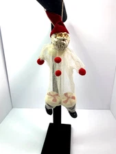 Santa Claus St. Nick Christmas Ornament Netting Bag Body Peppermint Candy READ