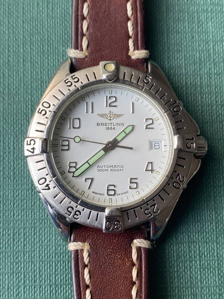 VINTAGE BREITLING COLT AUTOMATIC DIVER 300 M. CAL. ETA 2824-2 - WHITE DIAL - Imagen 2 de 4
