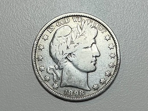 1898 Barber Half Dollar Fine Condition
