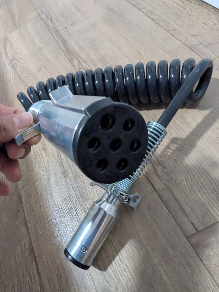 Heavy-duty Coiled Electrical Cable for A Trailer 7-way Coiled Trailer Cord Wire - Bild 3 von 4