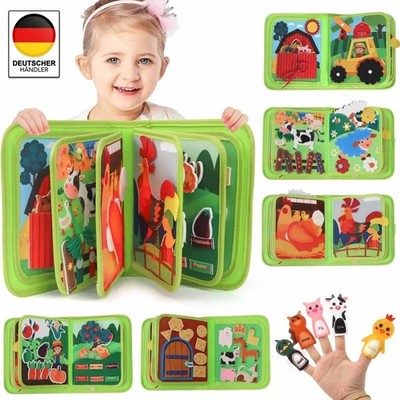 Montessori Quiet Book aus Filz 3D Busy Board Stoffbuch Lernspielzeug für Kinder