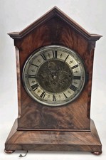 Large Antique Triple Fusee Bells Musical Bracket Clock Shaw Leicester