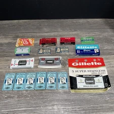 Lot Of 60+  Assorted Vintage Razor Blades
