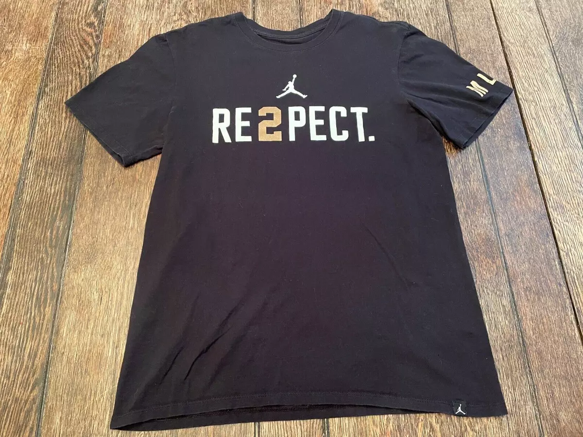 RE2PECT Derek Jeter NIKE Jumpman MLK men's M black shirt Martin Luther King  Jr.